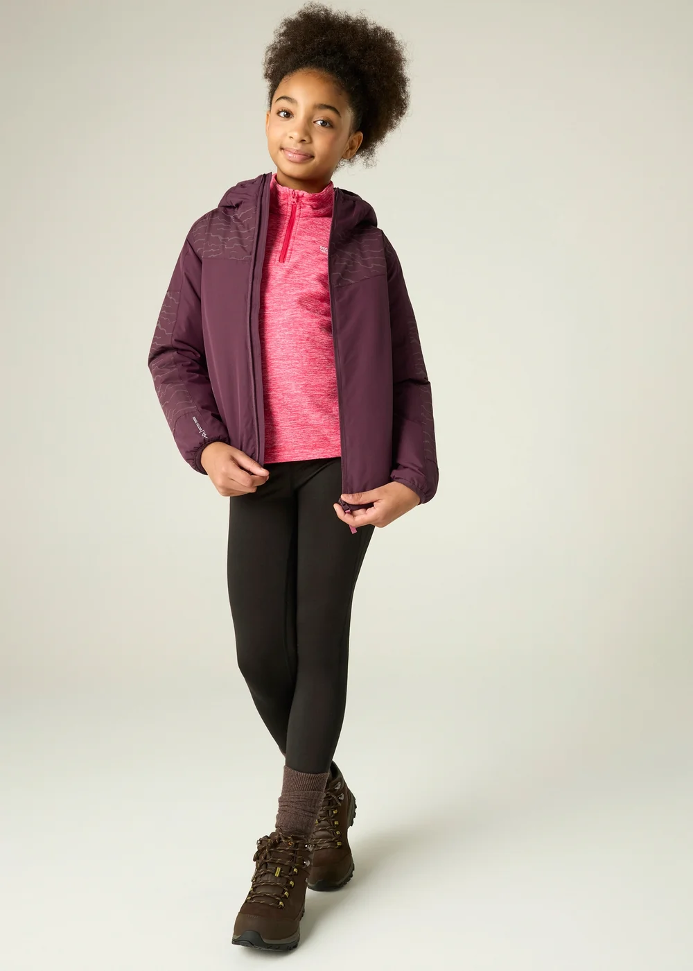 Regatta Aubergine Illuma Reflective Isotex Waterproof Jacket (3-13 years) - 13 Yrs Image 3