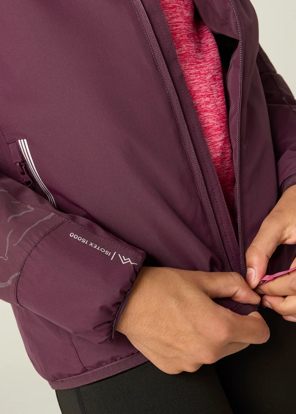 Regatta Aubergine Illuma Reflective Isotex Waterproof Jacket (3-13 years) - 13 Yrs Image 5