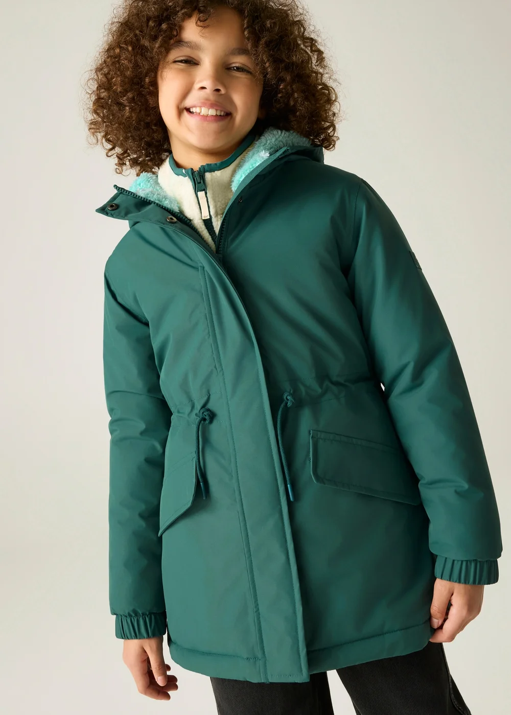 Regatta Green Vallina Junior Isotex Waterproof Jacket (3-13 years) - 5-6 Yrs Image 4