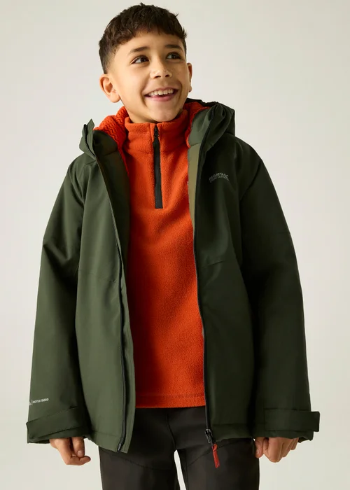 Regatta Khaki Hillain Isotex Waterproof Jacket (3-13 years) - 9-10 Yrs Image 1