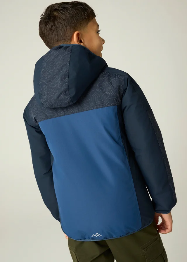 Regatta Navy Illuma Reflective Isotex Waterproof Jacket (3-13 years)