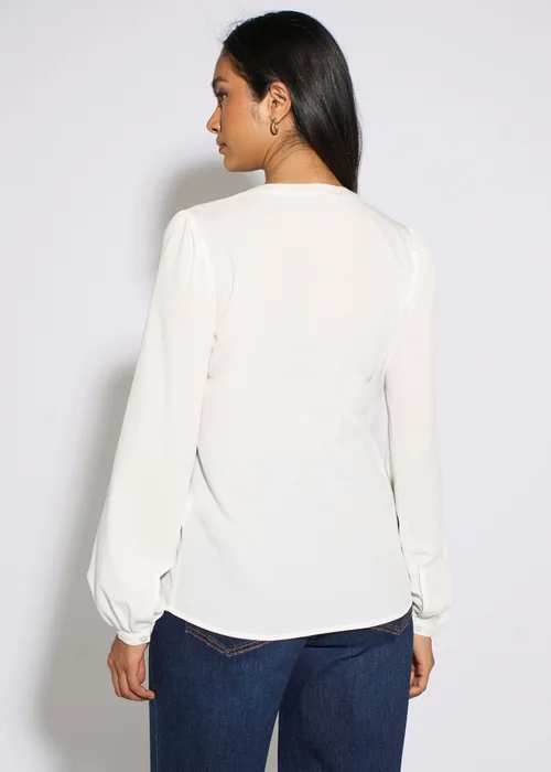 Gini London White Long Sleeve Broderie Cotton Top Blouse - 16 Image 2