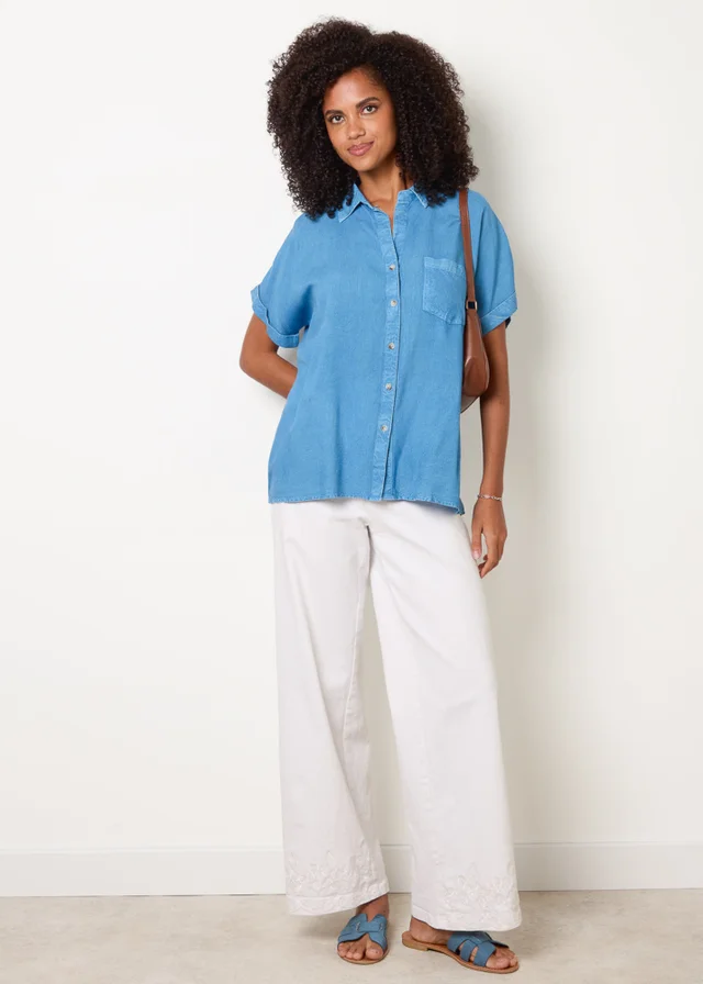 Blue Vanilla Blue Button Front Shirt