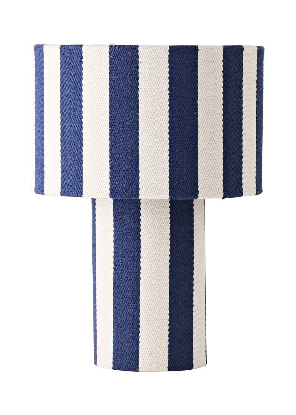 ValueLights Florence Burgundy Pinstripe Linen Table Lamp With Warm White Bulb - One Size Image 5
