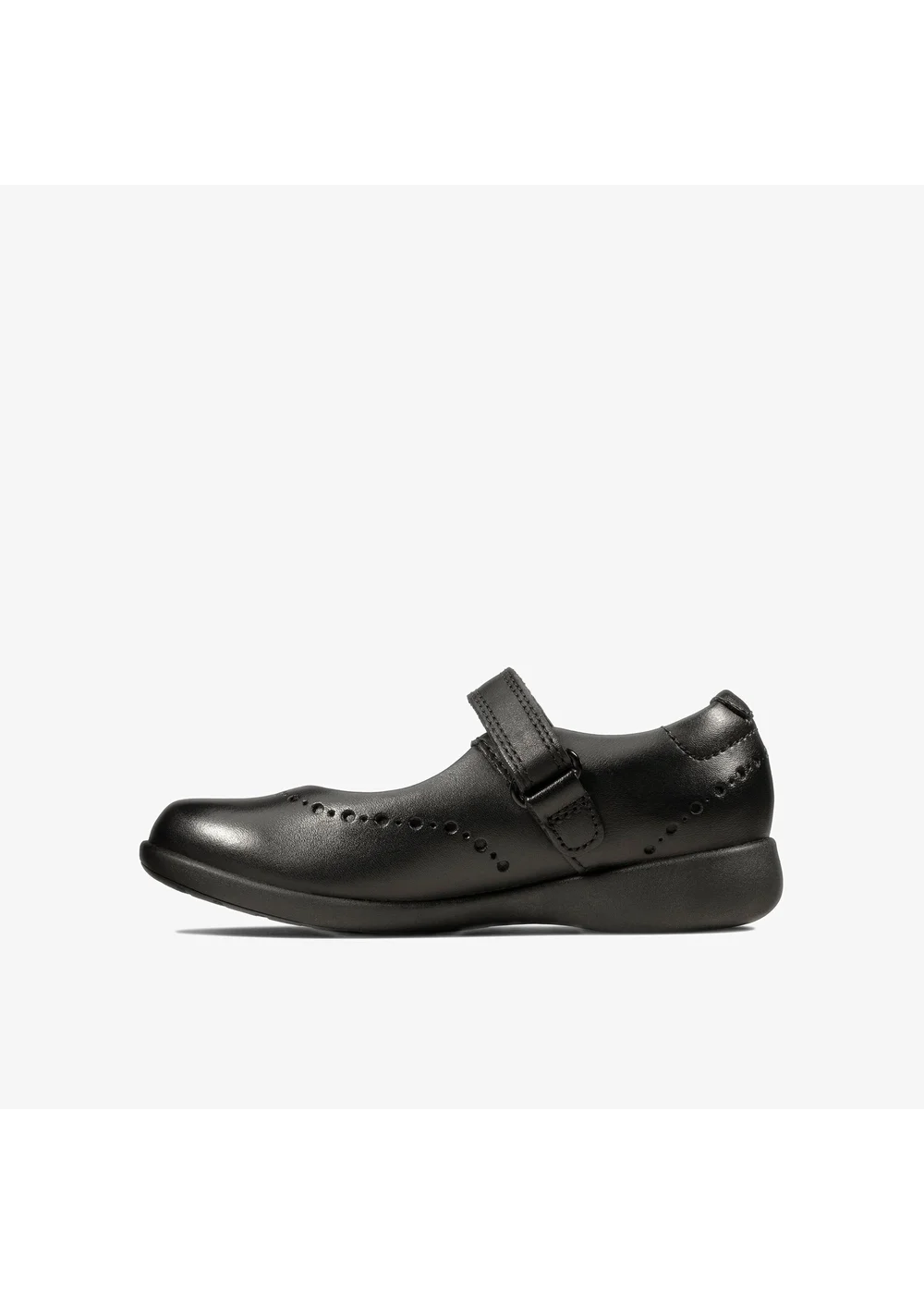 Clarks School Girls Black Etch Craft Toddler Leather Narrow - 8.5 Infants Image 2
