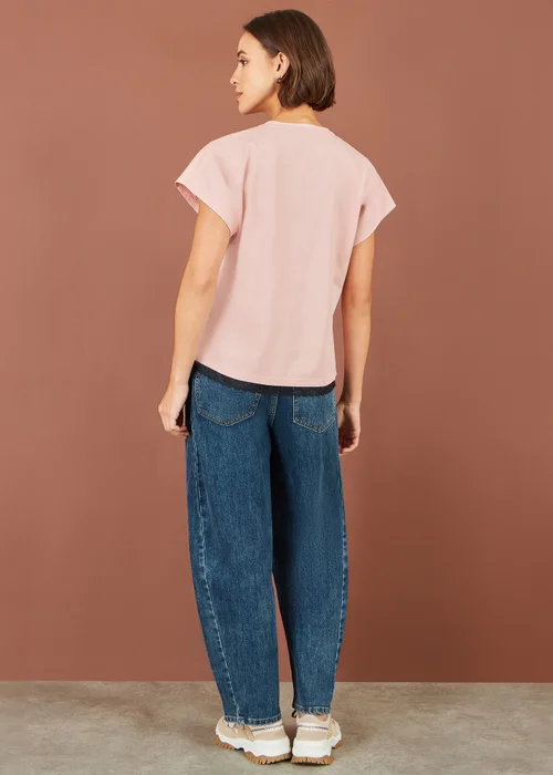 Yumi Blush Bow T-Shirt With Lace - 10 Image 3