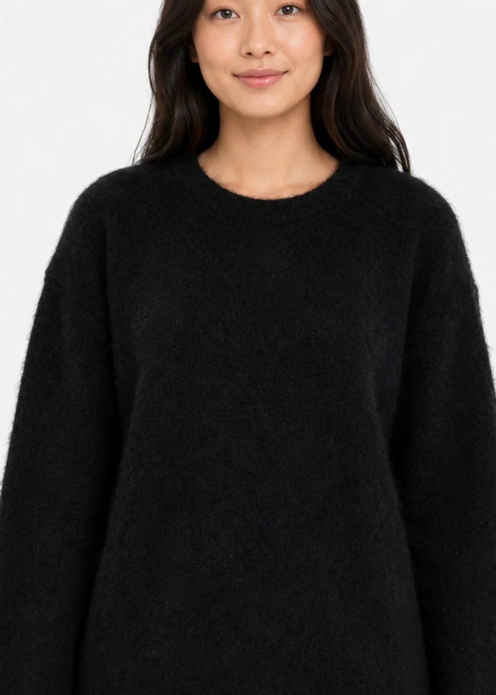 Gini London Black Long Sleeves Jewelled Back Knit Jumper - S/M Image 3