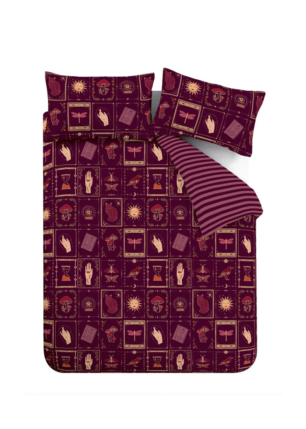 Catherine Lansfield Enchanted Witchcraft Reversible Duvet Cover Set Plum - Single Image 5