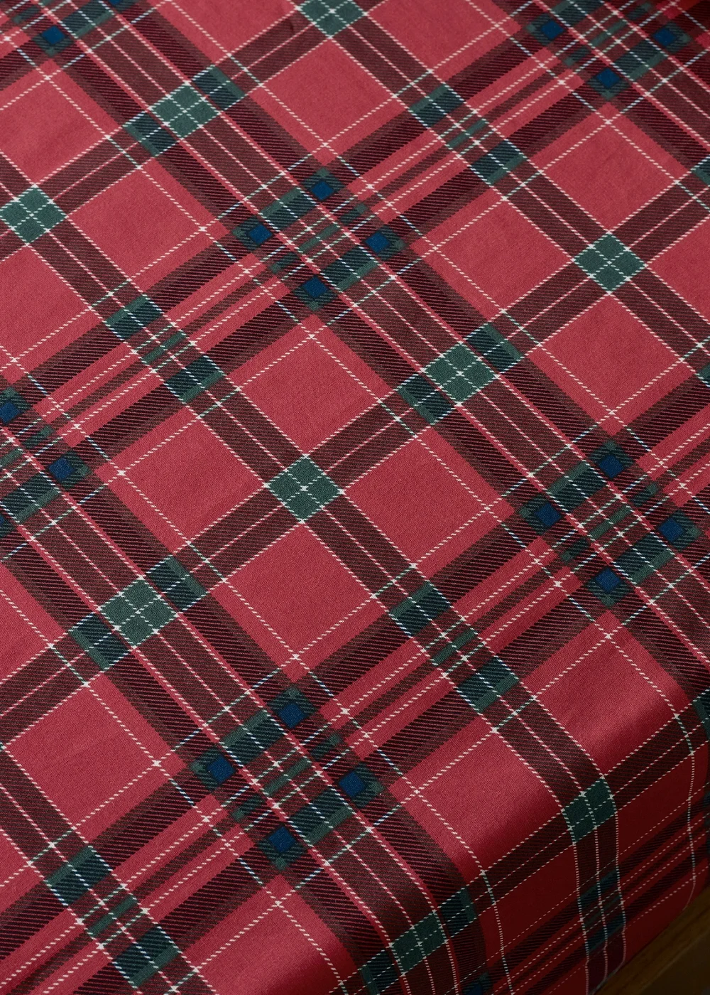 Catherine Lansfield Tartan Check Fitted Sheet Red - Single Image 2