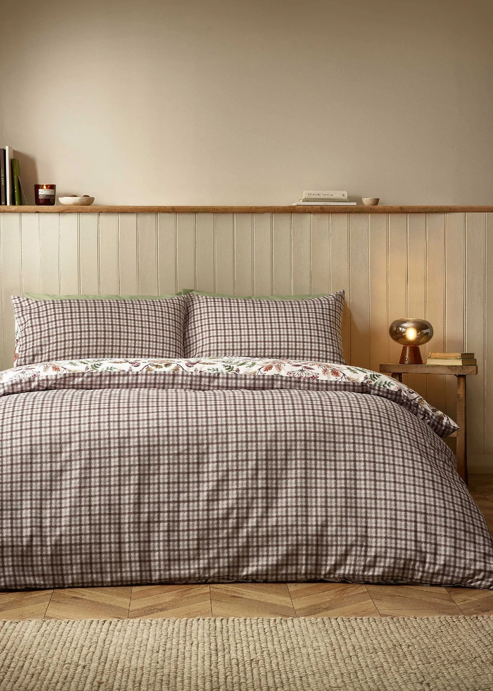 Catherine Lansfield Woodland Stag So Soft Reversible Duvet Cover Set Cream - Double Image 2