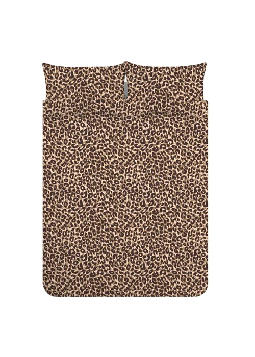 Catherine Lansfield Animal Print So Soft Reversible Duvet Cover Set Brown - King Image 5