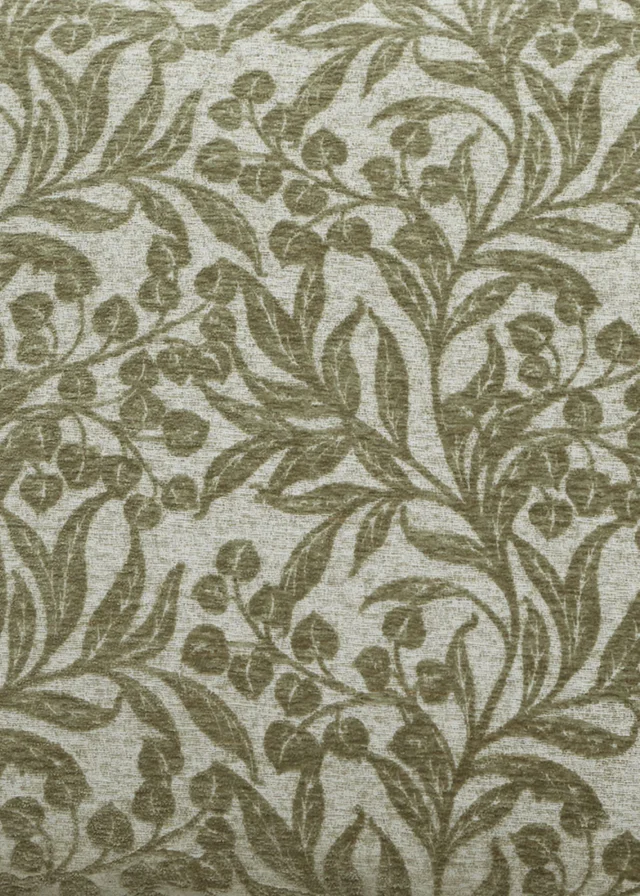Bianca Fine Linens Chenille Leaves 50x50cm Cushion Green