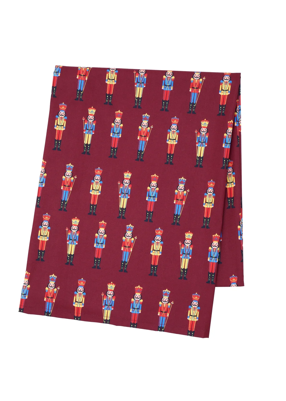 Catherine Lansfield Christmas Nutcracker Cotton 137x178cm Table Cloth Plum - 137 x 178cm Image 1
