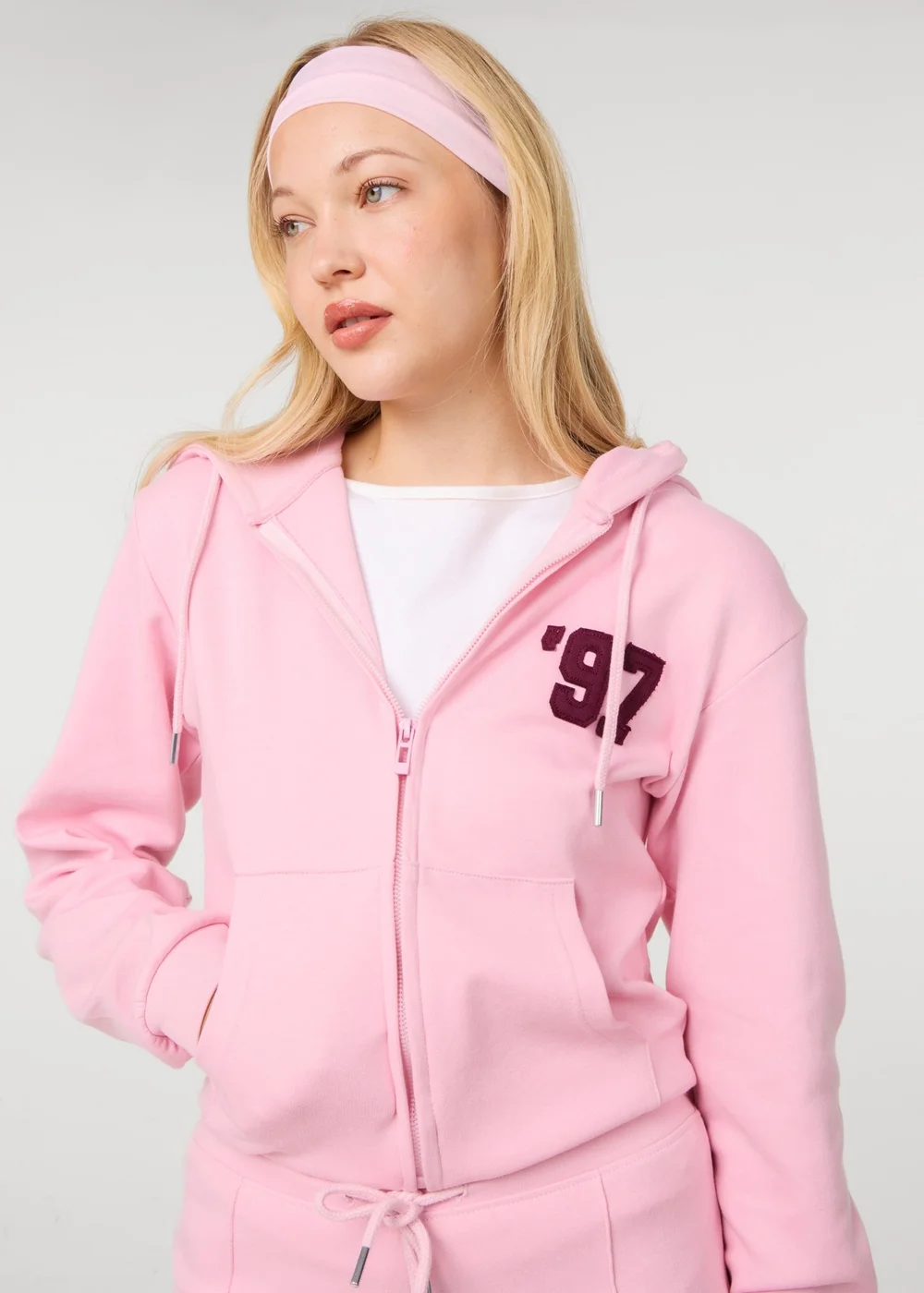 Pink Vanilla Pink 97 Zip Through Hoodie - S Image 3