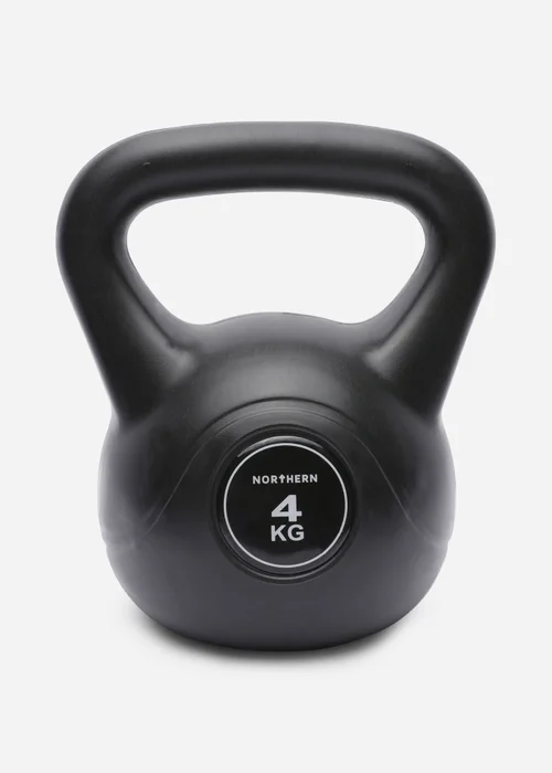 Movement Studio by Northern Black Vinyl Kettlebell 4kg (15cm x 14cm) - No Size Image 1