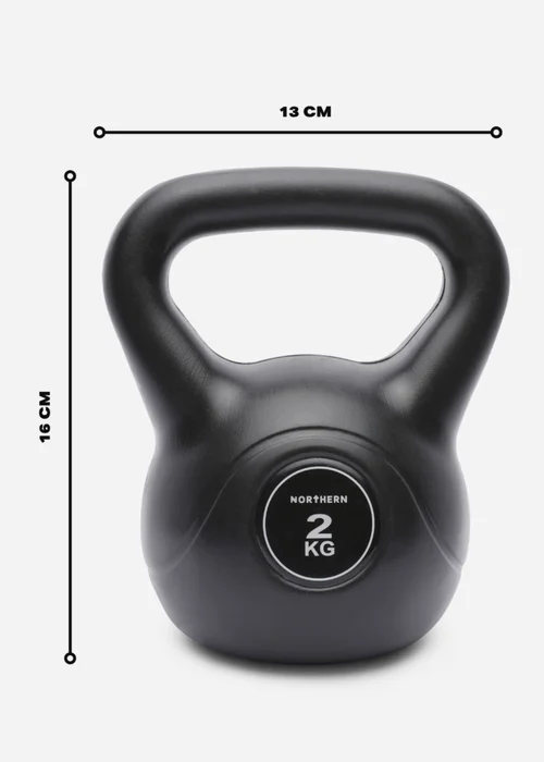 Movement Studio by Northern Black Vinyl Kettlebell 2kg (16cm x 13cm) - No Size Image 4