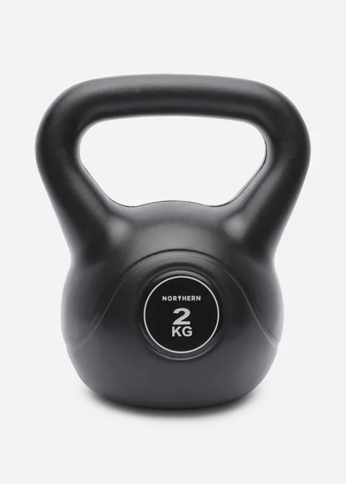 Movement Studio by Northern Black Vinyl Kettlebell 2kg (16cm x 13cm) - No Size Image 1