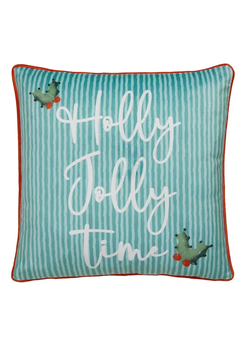 Fusion Christmas Vintage Frames Velvet Red Filled Cushion - 43W X 43D Image 4