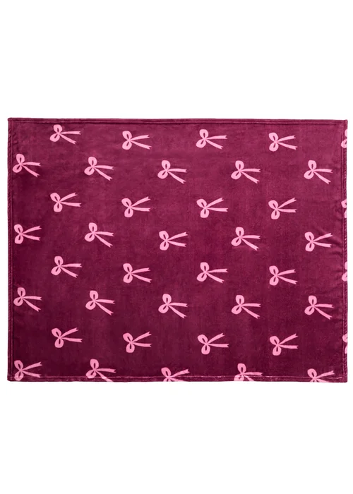 Fusion Bows Fleece Berry Throw - 120 X 150 Image 3
