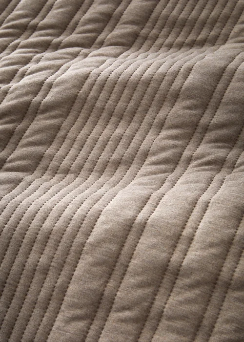 Pineapple Elephant Tamba Jersey Stripe Quilted Duvet Cover Set Mole - Single Image 4