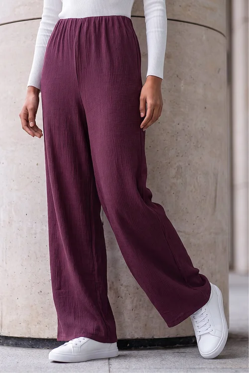 Roman Wine Petite Textured Trouser - 18 Image 1