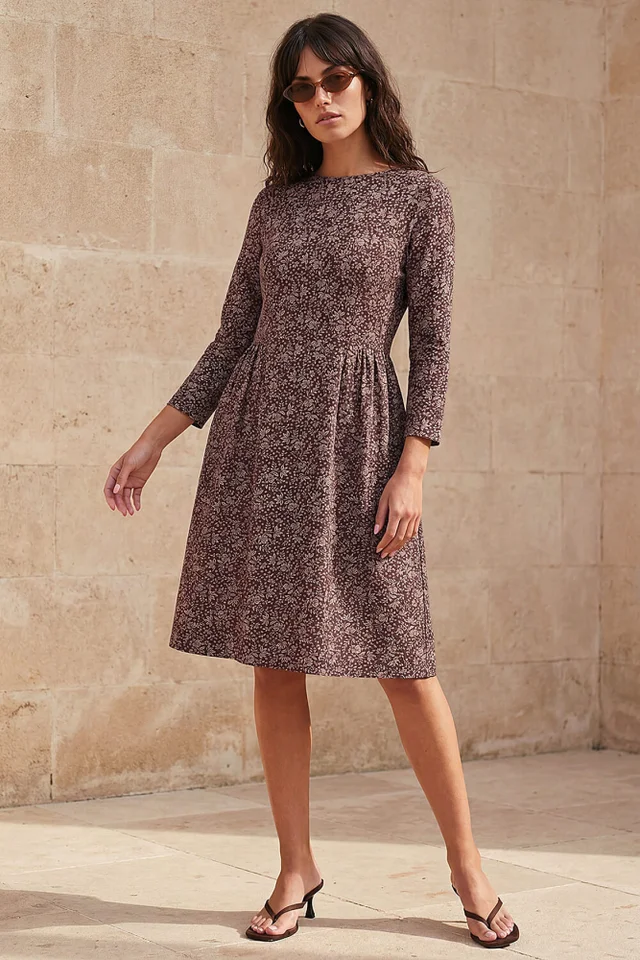 Roman Chocolate Side Detail Short Dress