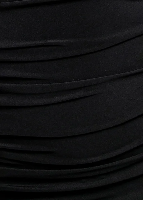 Goddiva Black One Shoulder Asymmetric Twist Maxi Dress - 8 Image 5