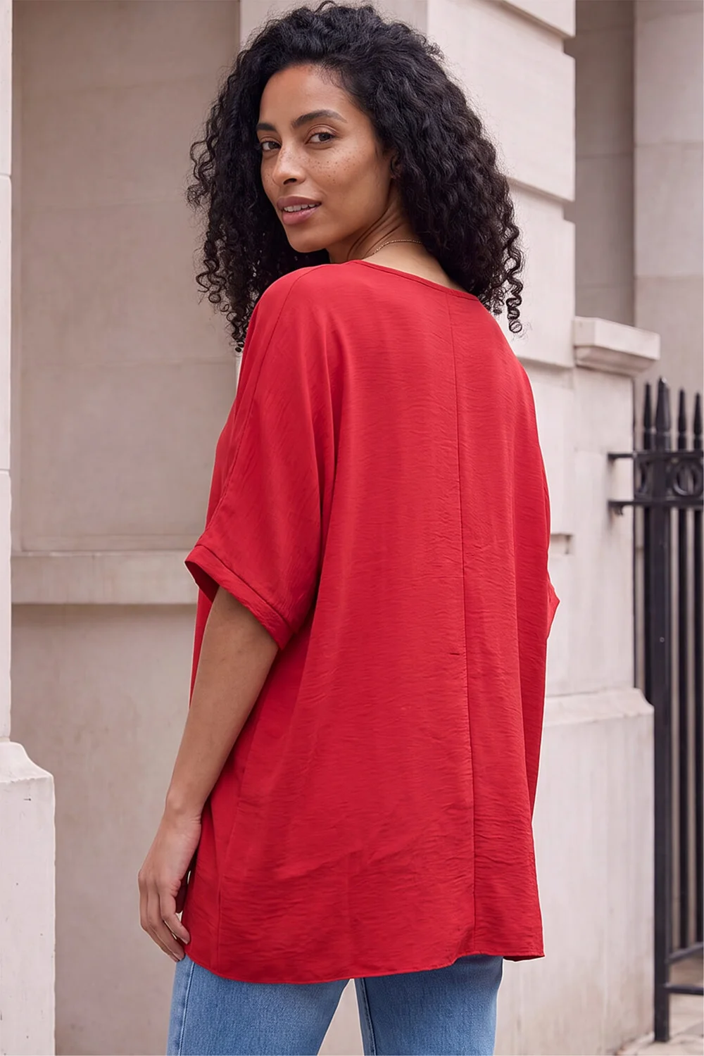 Roman Wine Tunic Top with Necklace - S Image 3