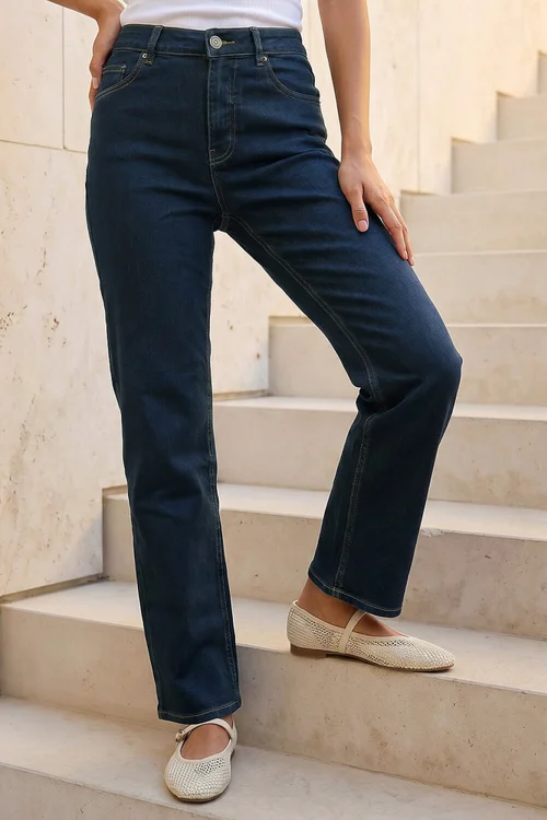 Roman Indigo Straight Leg Stretch Jeans - 16 Image 2