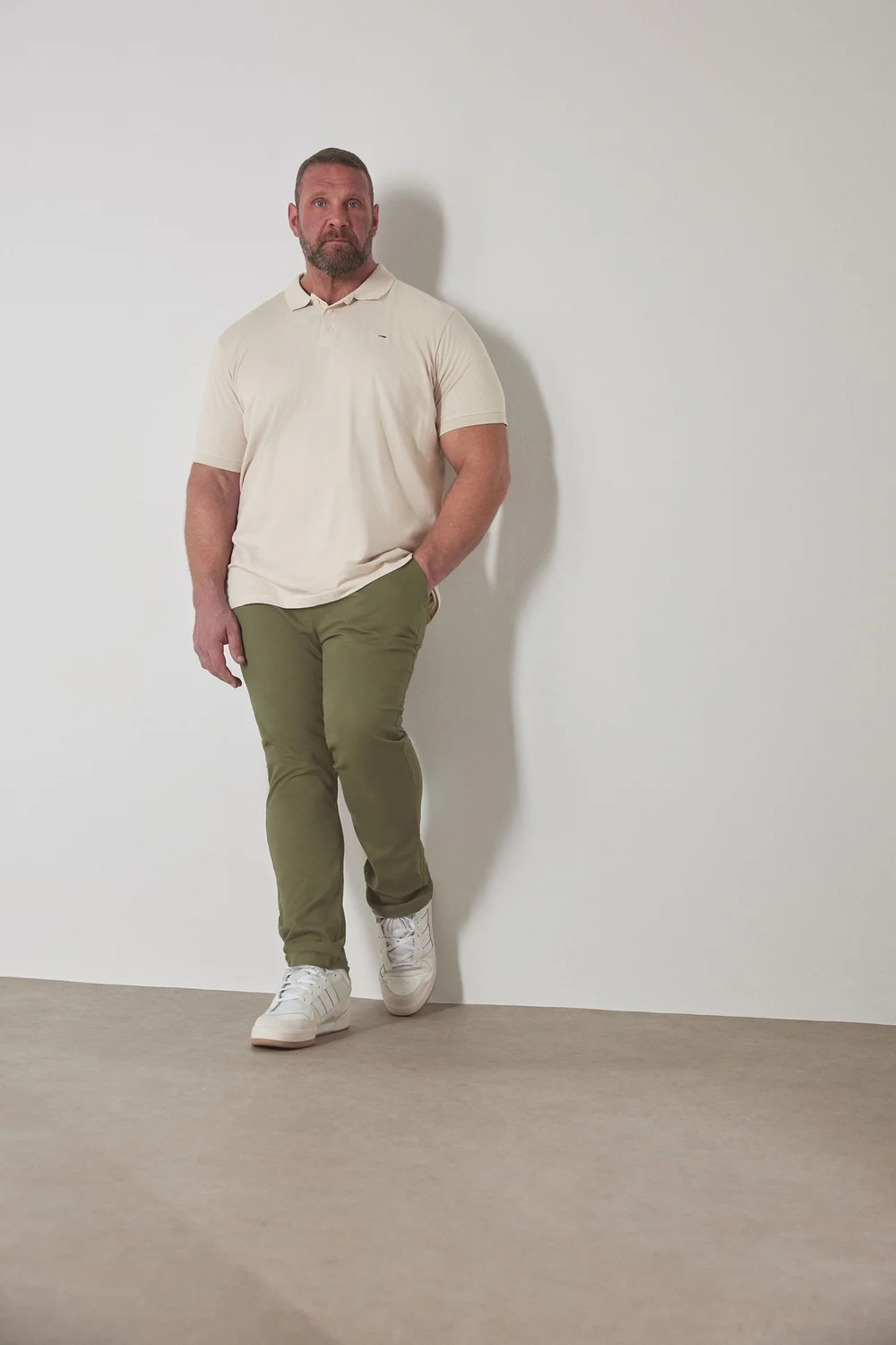 BadRhino Khaki Green Stretch Chinos - 50/L30 Image 1