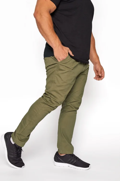 BadRhino Khaki Green Stretch Chinos - 50/L30 Image 4