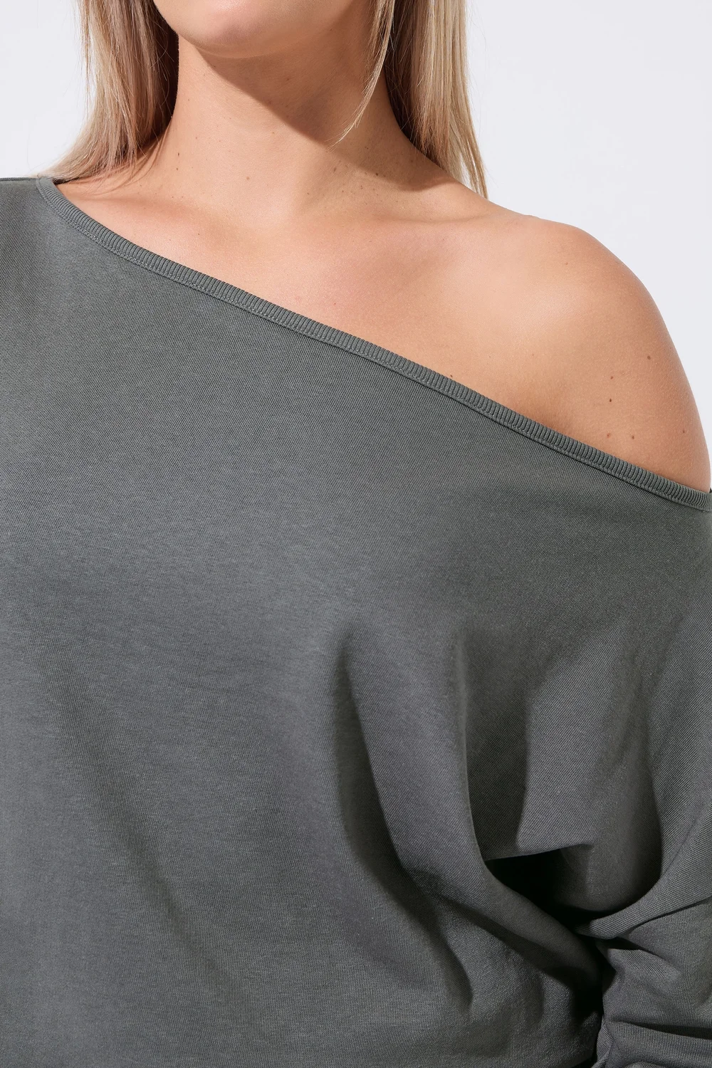 Yours Limited Curve Grey Wide Neckline Sweatshirt - 14 Image 4
