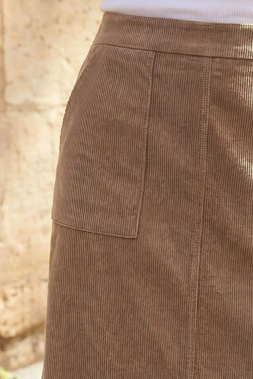 Roman Stone Petite Cord Pocket Skirt - 16 Image 4