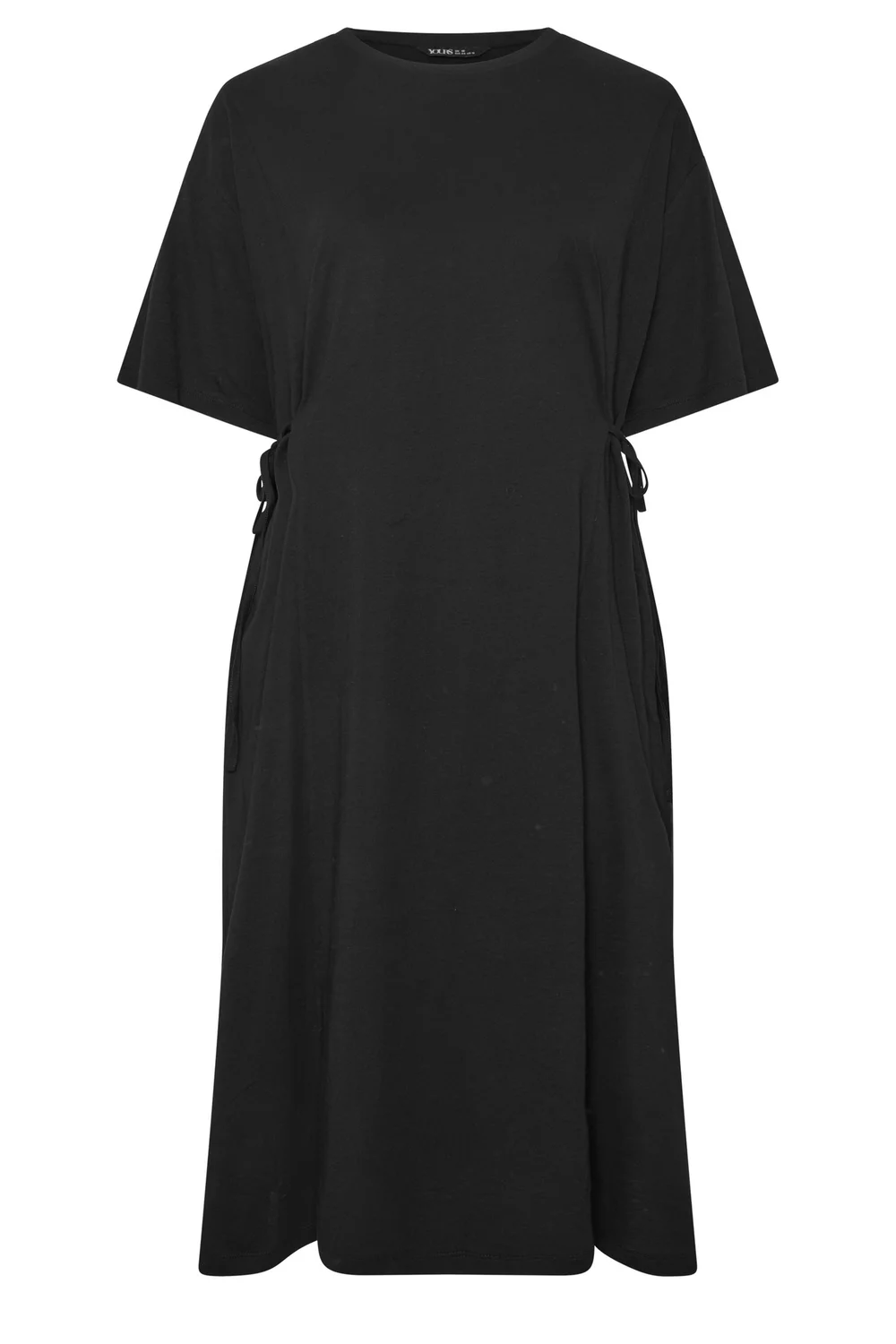 Yours Curve Black Front Tie Midi Dress - 26-28 Image 5