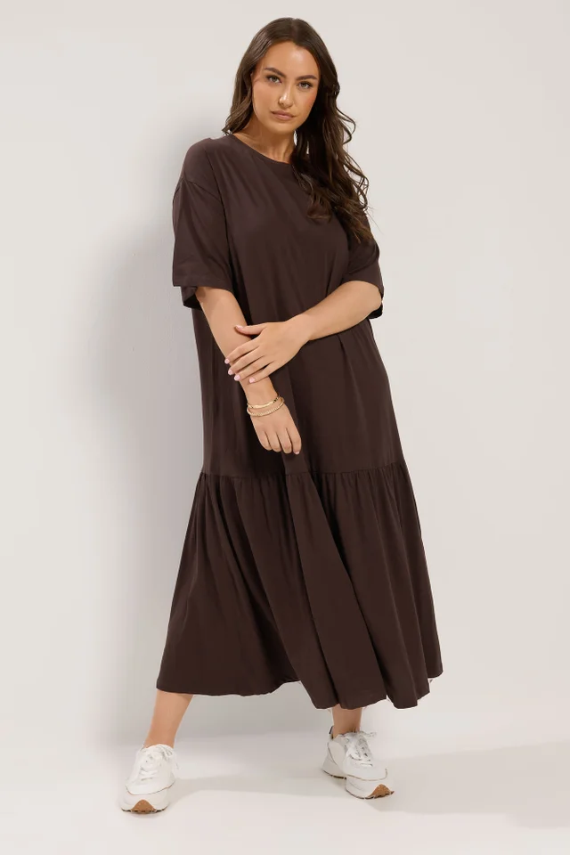 Yours Curve Chocolate Brown Maxi Dress