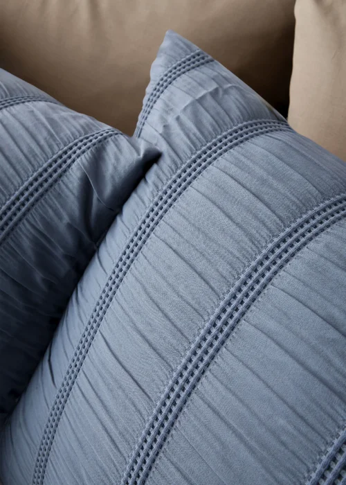 Pineapple Elephant Waffle Seersucker Duvet Cover Set Blue - Single Image 3