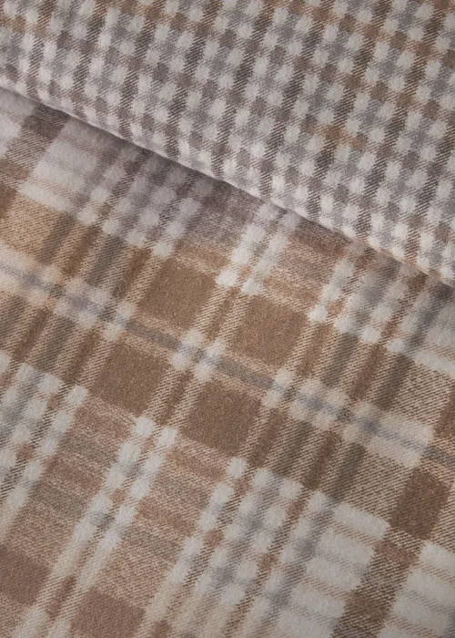 Catherine Lansfield Brushed Hamish Check Duvet Cover Set Natural - Single Image 4