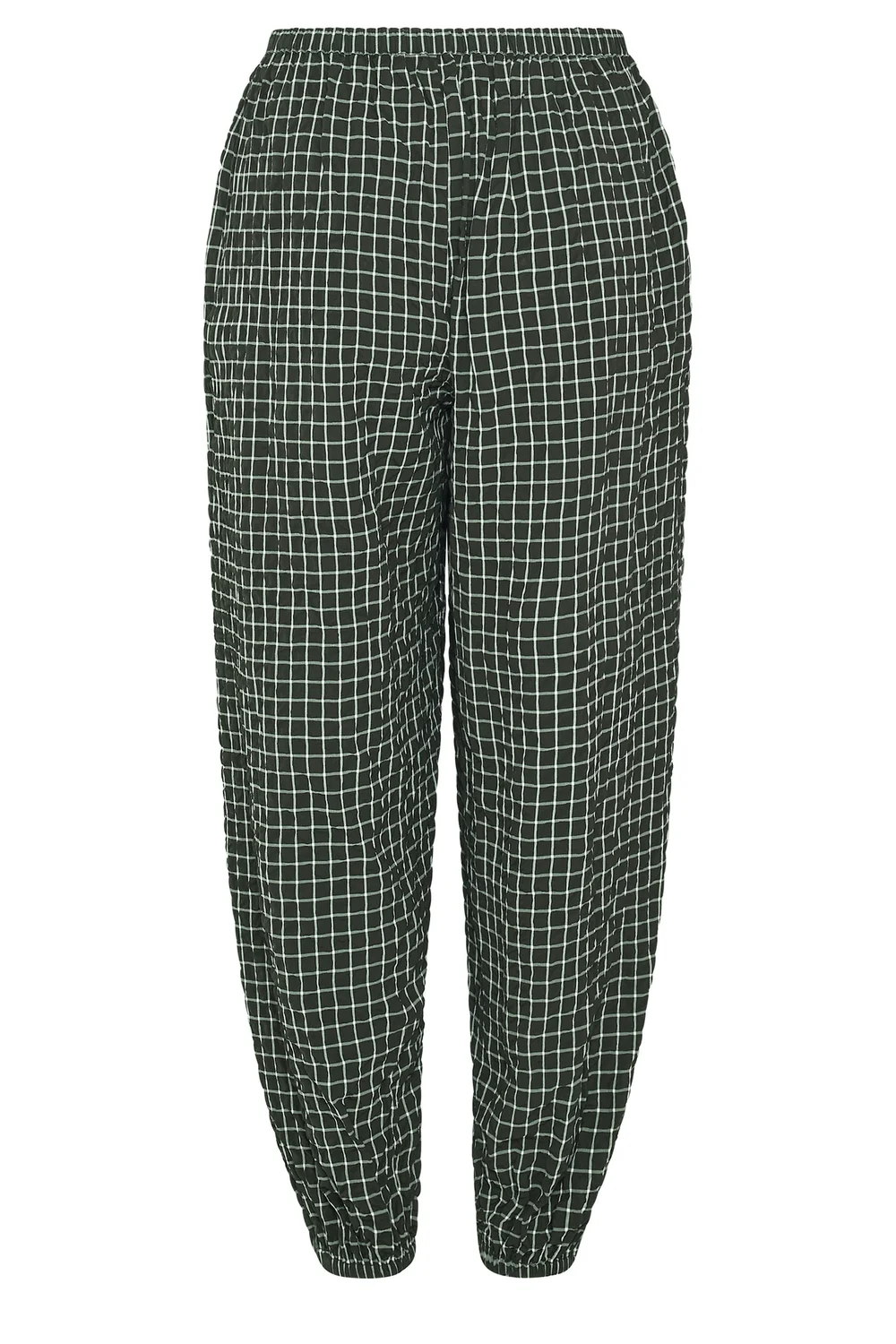 Yours Curve Black Check Balloon Trousers - 26-28 Image 5