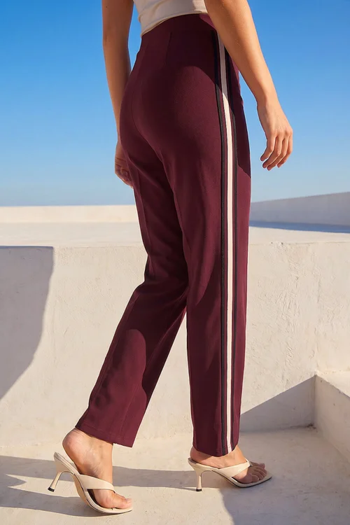 Roman Wine Petite Side Stripe Trouser - 16 Image 3