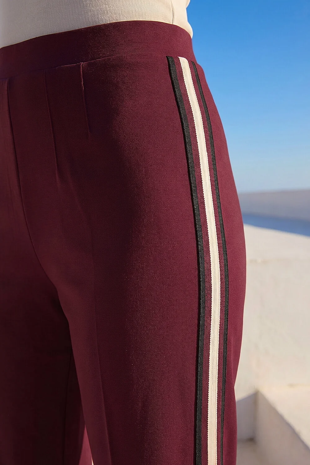 Roman Wine Petite Side Stripe Trouser - 16 Image 4