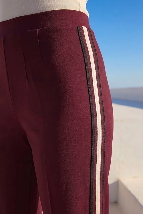 Roman Wine Petite Side Stripe Trouser - 16 Image 4