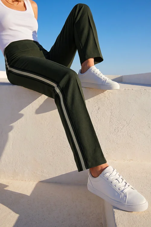 Roman Khaki Petite Side Stripe Trouser - 14 Image 2