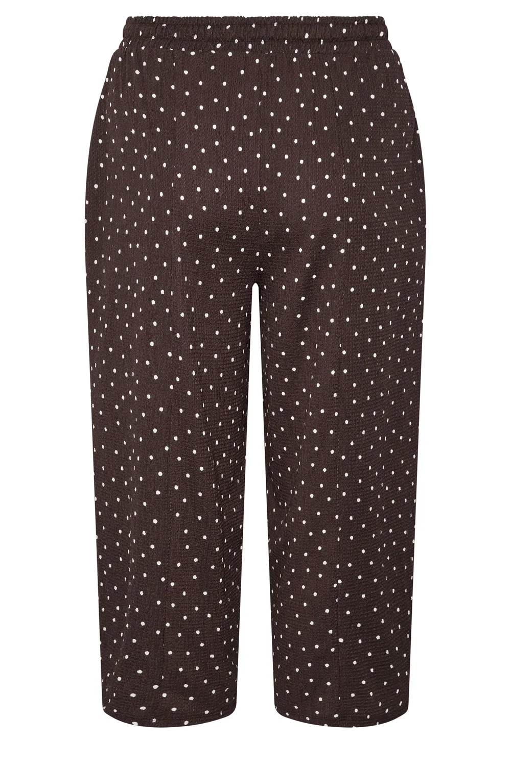 Yours Curve Chocolate Brown Polka Dot Barrel Trousers - 30-32 Image 5