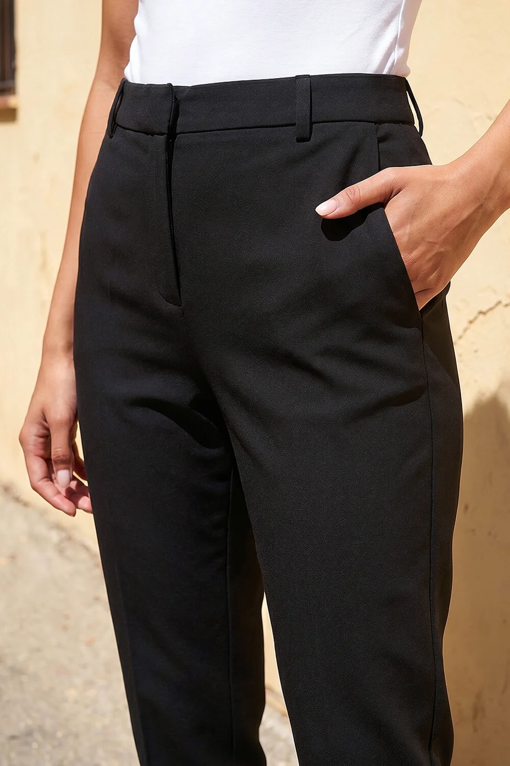 Roman Black Long Slim Leg Trouser - 14 Image 4