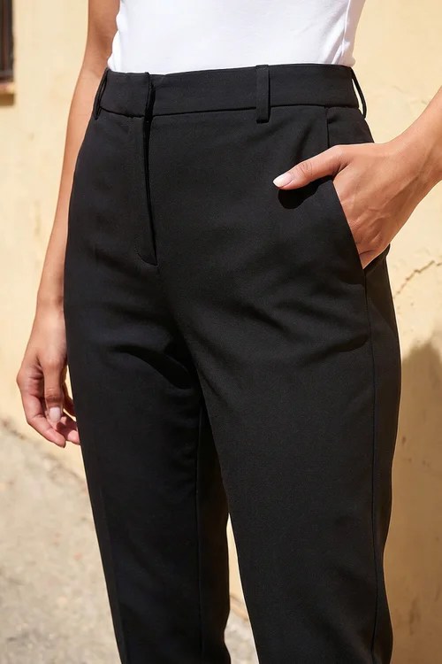 Roman Black Long Slim Leg Trouser - 14 Image 4