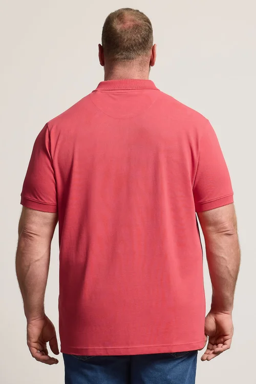 BadRhino Pink & Yellow Contrast Short Sleeve Polo Shirt - XL Image 3