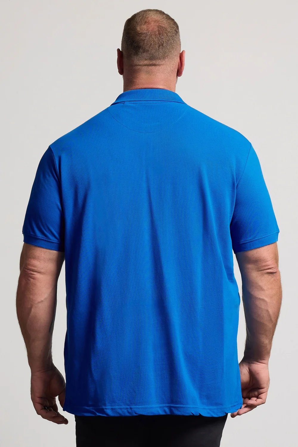 BadRhino Blue & Yellow Contrast Polo Shirt - 5-6XL Image 4
