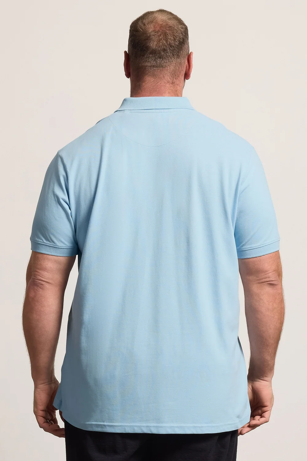 BadRhino Light Blue Contrast Short Sleeve Polo Shirt - 4XL Image 3