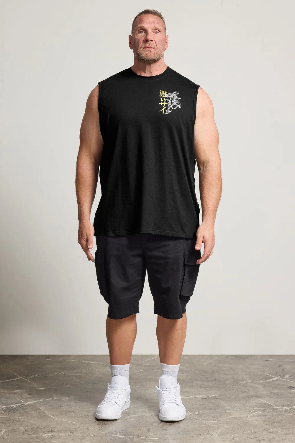 BadRhino Black Tiger Graphic Muscle Vest - 4XL Image 2
