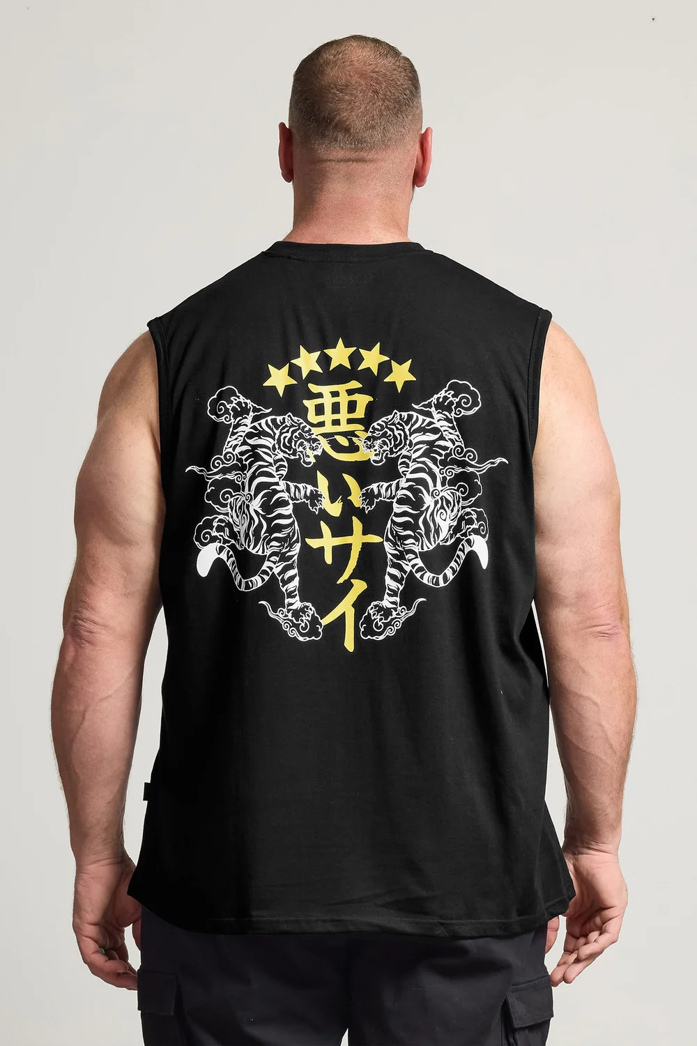 BadRhino Black Tiger Graphic Muscle Vest - 4XL Image 3